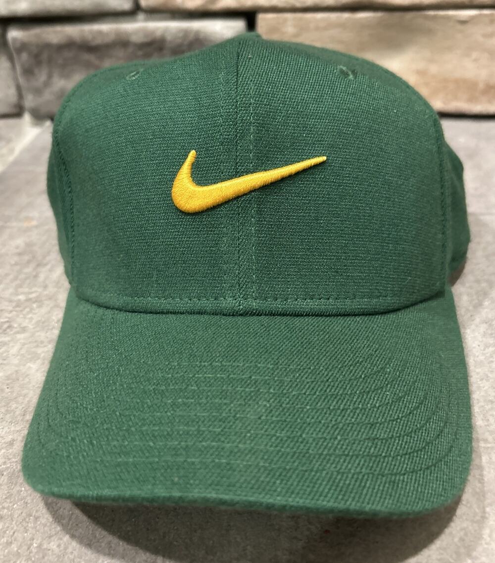 Vintage 2014 Nike True Green Yellow Swoosh OSFM Baseball Hat